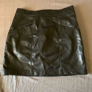 Faux leather skirt